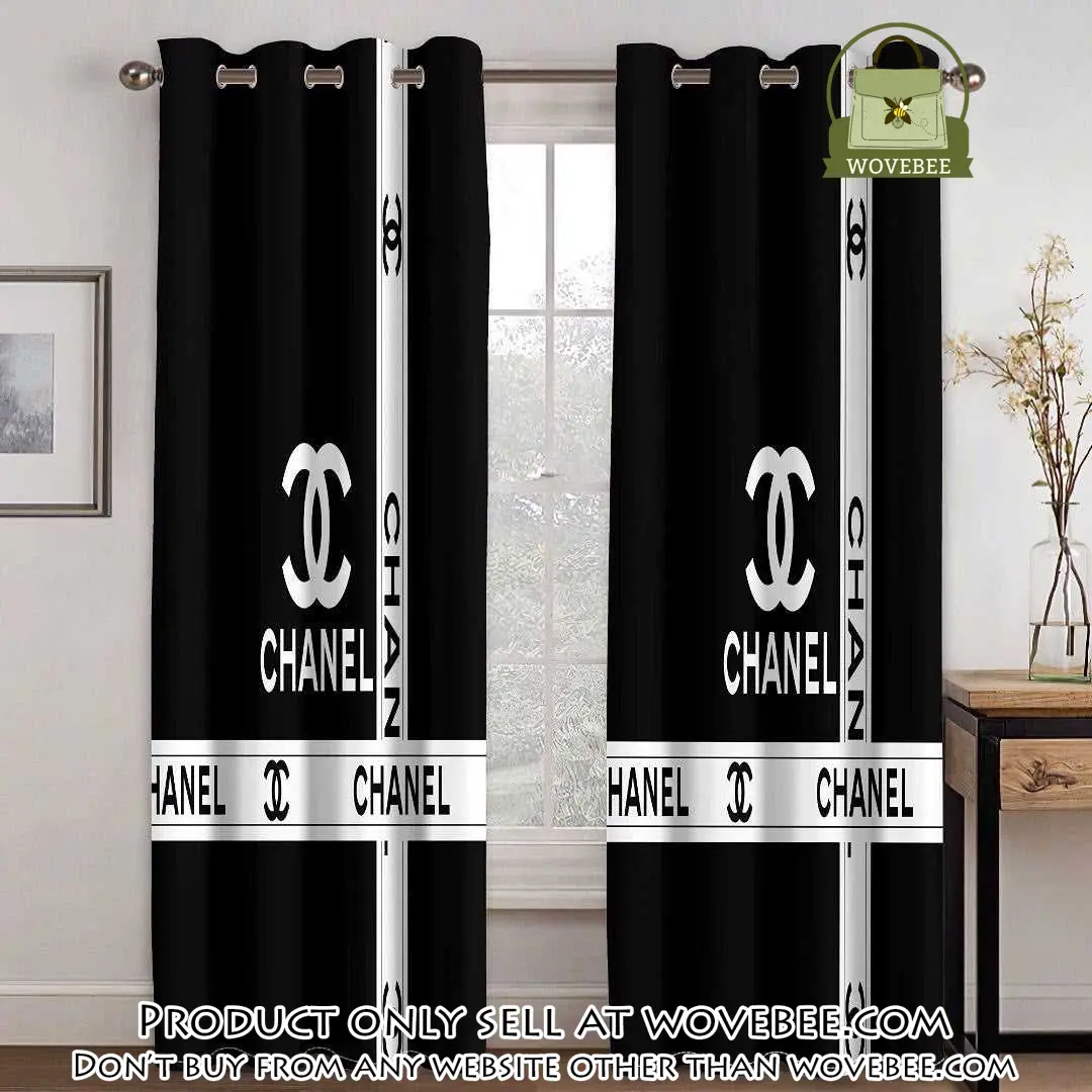 Chanel black premium window curtains hot  set wc107 wvb0522534
